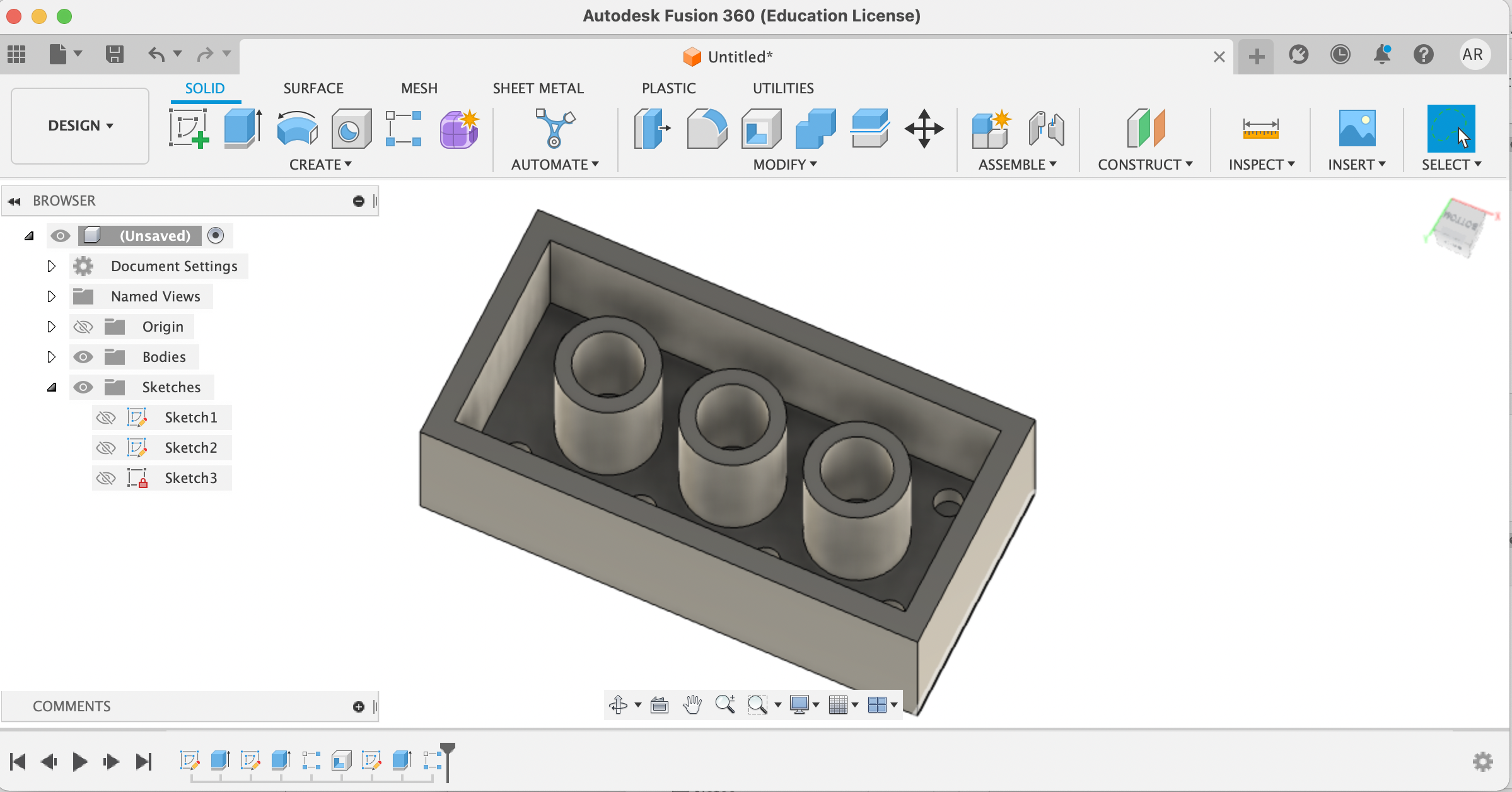 Fusion 360 sketch